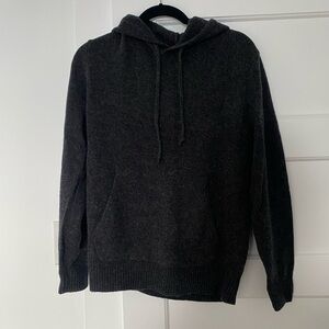 Everlane Charcoal Gray Wool Hoodie Sweater